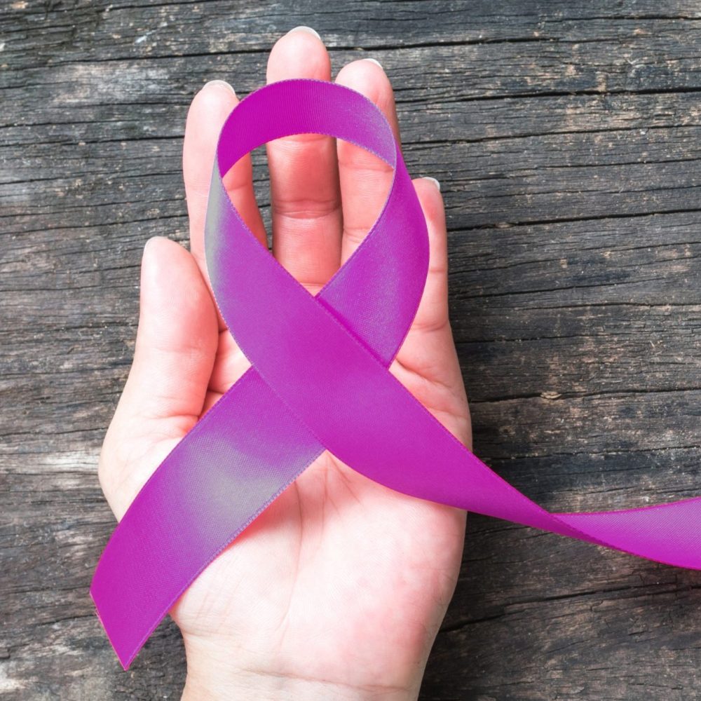 Purple plum color ribbon for raising awareness on Alzheimer's disease, Breastfeeding, Eating disorder, family caregivers, and epilepsy illness